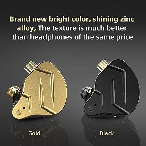 KZ ZSN PRO X in-Ear Earbud Headphones with Mic Dual Driver 1BA+1DD Hybrid Wired Earbuds Earphones Compatible with Android, iPhone, iPad, Laptops, MP3 and Most 3.5mm Interface (Black with Mic)