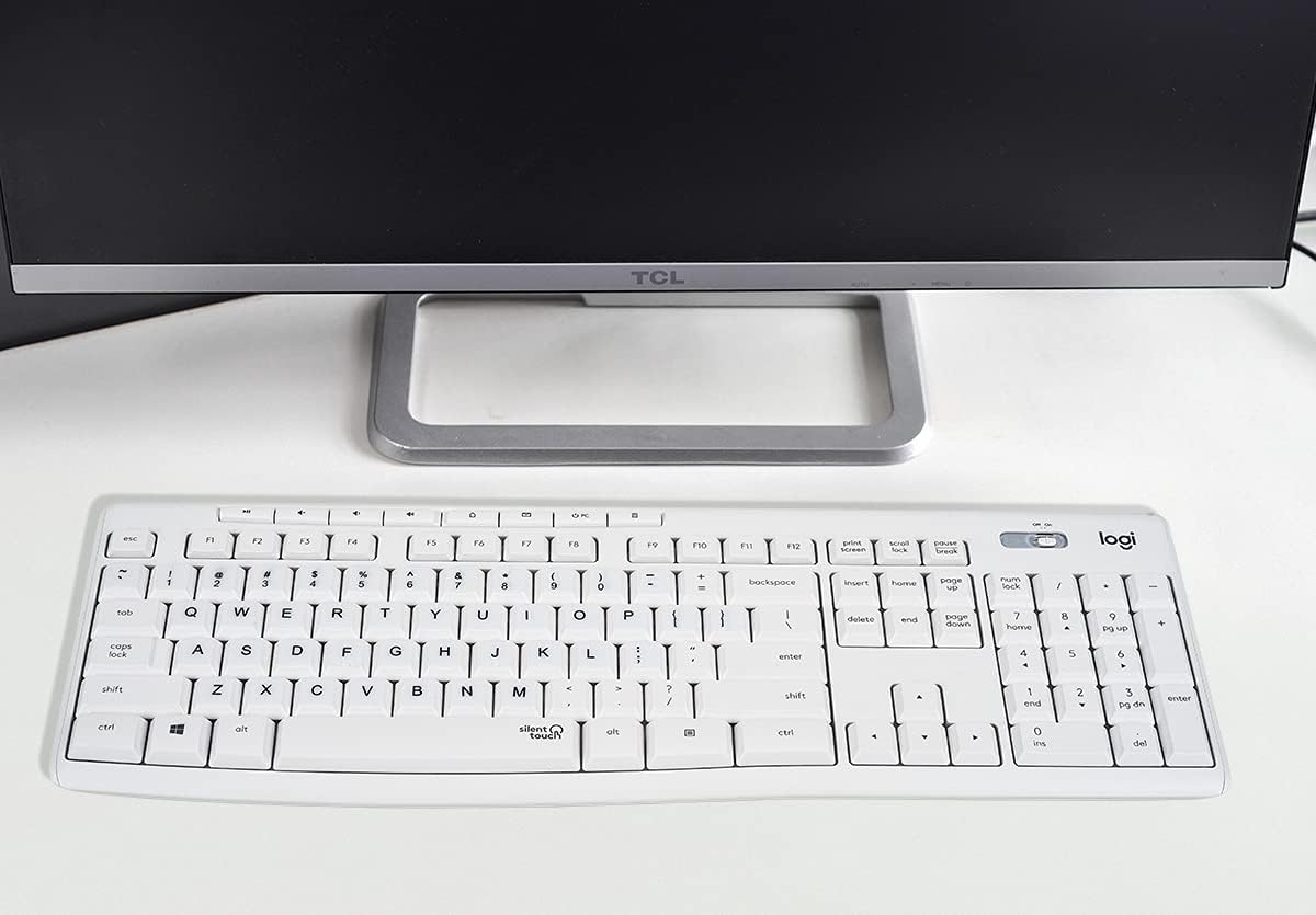 (2PCS Pack) English Keyboard Stickers, Universal Keyboard Replacement Letters English White Background with Black Lettering for Laptops Computer, Matte Keyboard Alphabet Stickers -White