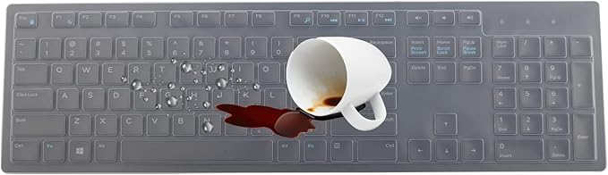 Keyboard Cover Skin for Dell KM636 KB216 KB216t KB216d KB216p Wired & Wireless Keyboard, Dell Optiplex 5250 3050 3240 5460 7450 7050, Dell Inspiron Desktop 24" 27" 5400 5490 7700 7790 3475 3670 3477