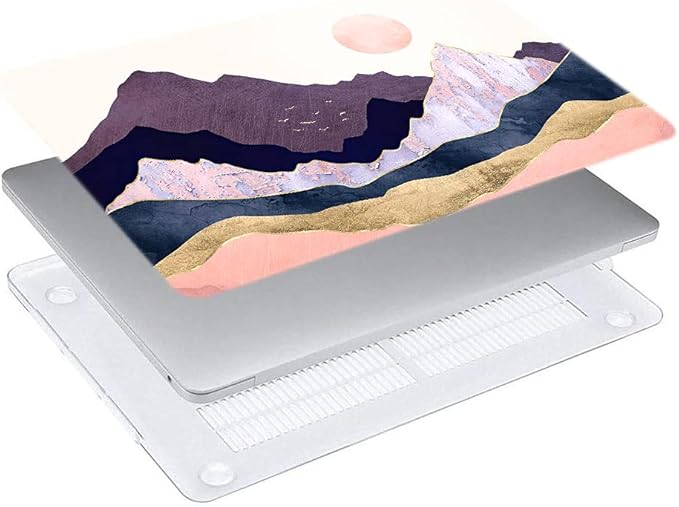 LanBaiLan Compatible for MacBook Pro 13 inch with Touch Bar 2022 2020 2019 2018 2017 2016 Release M1 M2 A2338 A2289 A2251 A2159 A1989 A1706 A1708, Laptop Hard Case & Keyboard Cover, Mountains Forest