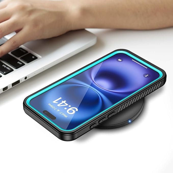 Lanhiem for iPhone 16 Case, IP68 Waterproof Dustproof Shockproof Cases with Built-in Screen Protector, 360 Full Body Protective Heavy Duty Rugged Phone Cover for iPhone 16-6.1 inch (Blue)