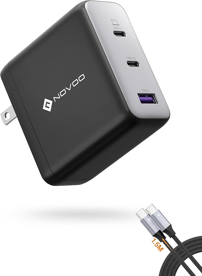 100W USB C Charger, 120W MacBook Pro Charger, 3-Port GaN Fast Charger with PD3.0, PPS, USB C Charger for MacBook pro & MacBook Air, ipad Air, iPhone 15, iPad, Laptops and All USB C Device