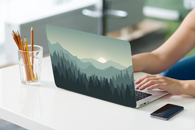 LanBaiLan Compatible for MacBook Pro 13 inch with Touch Bar 2022 2020 2019 2018 2017 2016, M1 M2 A2338 A2289 A2251 A2159 A1989 A1706 A1708, Laptop Hardshell Case & Keyboard Cover, Mountains Landscape