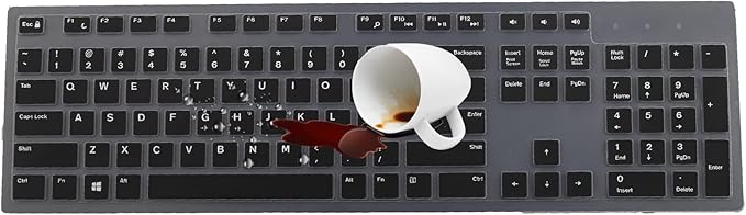 Keyboard Cover Skin for Dell KM636 KB216 KB216t KB216d KB216p Wired & Wireless Keyboard, Dell Optiplex 5250 3050 3240 5460 7450 7050, Dell Inspiron Desktop 24" 27" 5400 5490 7700 7790 3475 3670 3477