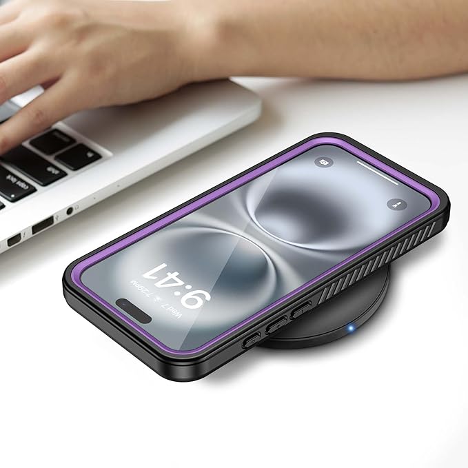 Lanhiem for iPhone 16 Plus Case, IP68 Waterproof Dustproof Shockproof Cases with Built-in Screen Protector, 360 Full Body Heavy Duty Rugged Phone Cover for iPhone 16 Plus - 6.7 inch (Purple)