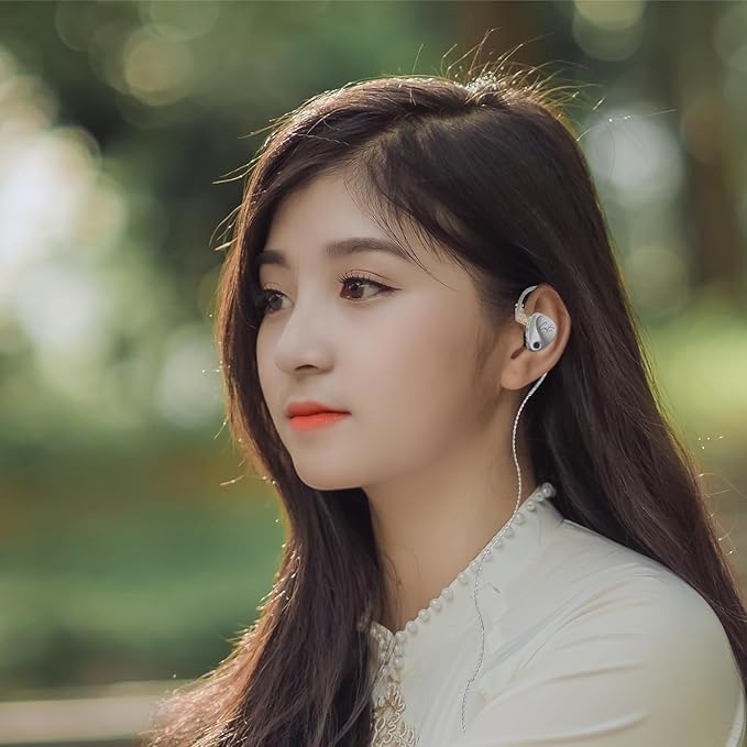 KZ Castor in Ear HiFi Earphone 2DD Dynamic High-end Tunable IEM Earphones in Ear Monitor Headphones with Silicone Tips Detachable Cabel IEMs for Singer Musician DJ On Stage (Silver, Without Mic)