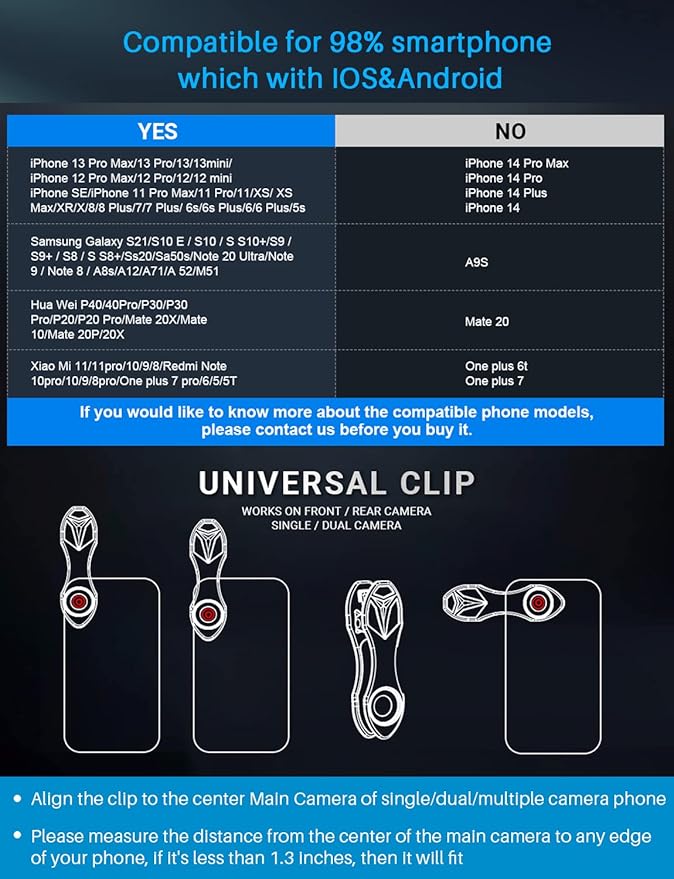 10 in 1 Cell Phone Camera Lens Kit, Wide Angle Lens & Macro Lens+Fisheye Lens+Telephoto Lens+CPL/Flow/Radial/Star Filter+Kaleidoscope 3/6 Lens for iPhone Samsung Sony and Most of Smartphone