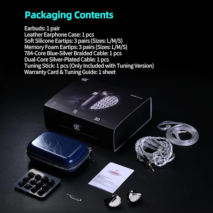 KZ Sonata 14BA IEMs, in-Ear Monitor Headphone High-Performance Flagship HiFi Earphones with 4 Tuning Switches, Clarity in All Frequency Stereo Sound Comfortable Headphones for Musicians (Normal)