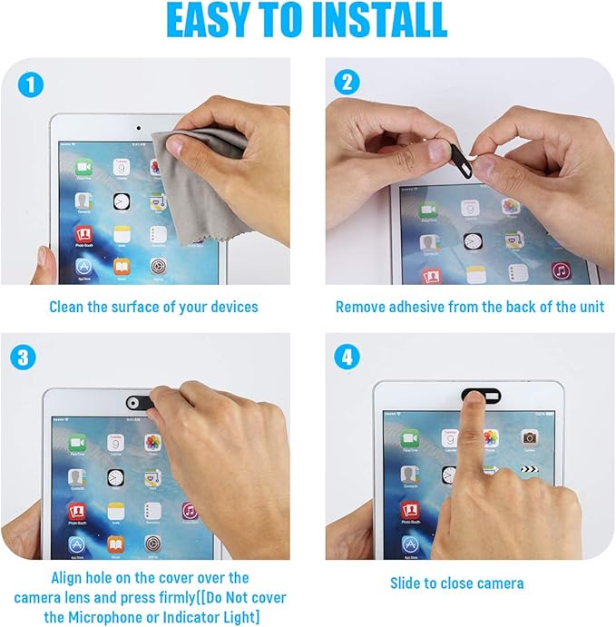 Laptop Camera Cover Slide, 0.028 Inch Ultra Thin Laptop Camera Cover Blocker, Laptop Accessories for iPhone MacBook Laptop, Desktop, PC, Tablet, Protect Your Visual Privacy Security (Pink-3 Pack)