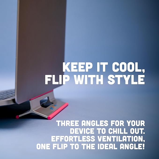 Steepy Adjustable Laptop Stand for Desk - 3 Heights Computer Stand - Laptop Riser with Adjustable Height