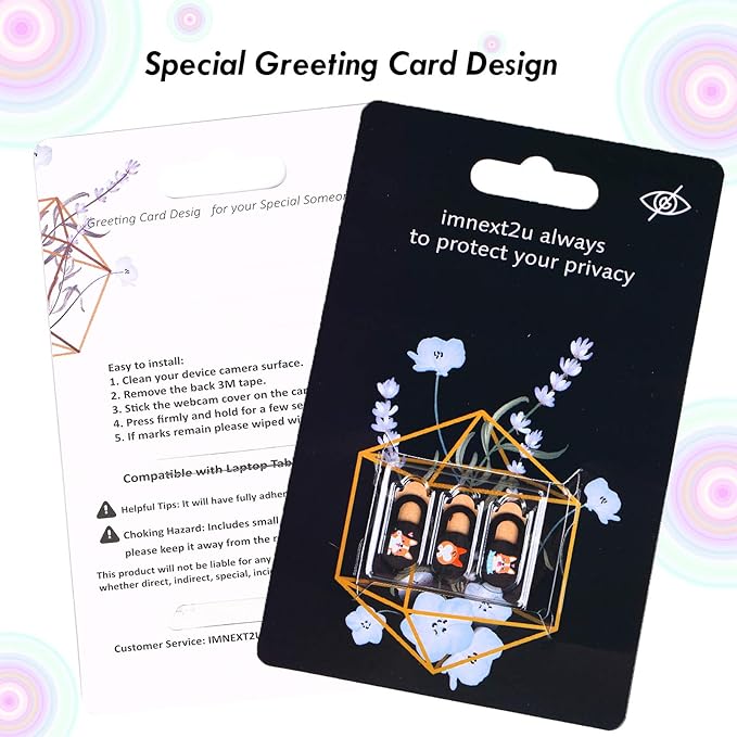 Laptop Camera Cover Slide 3 Pack Ultra Thin Slide Computer Webcam Covers for Echo Show, iPad, Tablet, Chromebook, PC - Koji