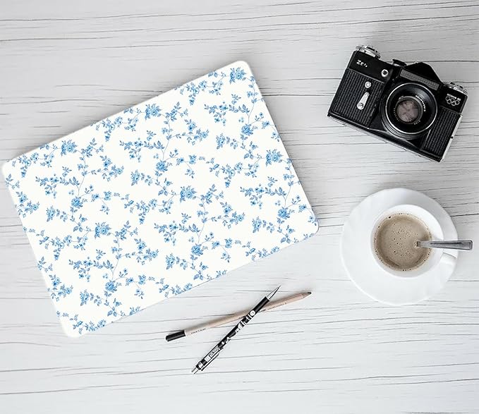 LanBaiLan Compatible for MacBook Pro 13‘’ with Touch Bar 2022 2021 2020 2019 2018 2017 2016 Release M1 M2 A2338 A2289 A2251 A2159 A1989 A1706 A1708 Protective Case & Keyboard Cover, Engraved Floral