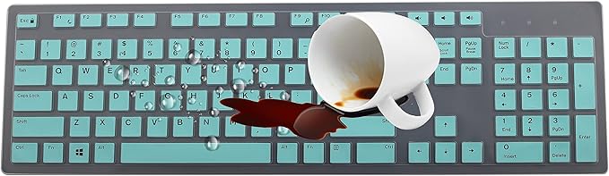 Keyboard Cover Skin for Dell KM636 KB216 KB216t KB216d KB216p Wired & Wireless Keyboard, Dell Optiplex 5250 3050 3240 5460 7450 7050, Dell Inspiron Desktop 24" 27" 5400 5490 7700 7790 3475 3670 3477