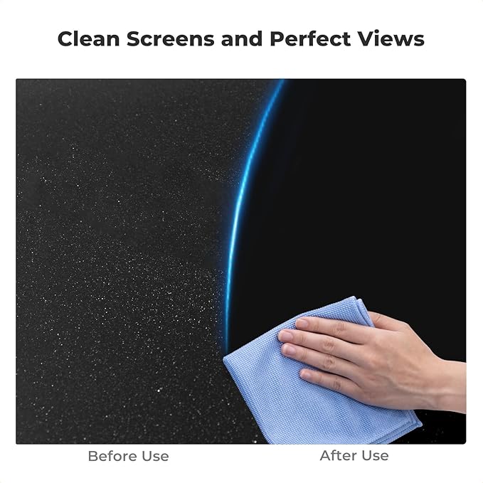 KF Concept 250ML Screen Cleaner Spray + Large Pearl Cloth + Microfiber Cloths*2 + 4 Brushes - Travel Size Electronic Cleaner for Car, Computer, Laptop, iPad, MacBook, Phone, Watch, Eyeglass