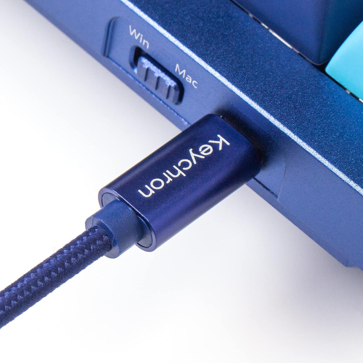 Keychron Q2 Wired Custom Mechanical Keyboard, QMK/VIA Programmable Macro, Full Aluminum, Hot-Swappable Gateron G Pro Red Switch, 65% Layout Double Gasket Compatible with Mac and Windows - Blue