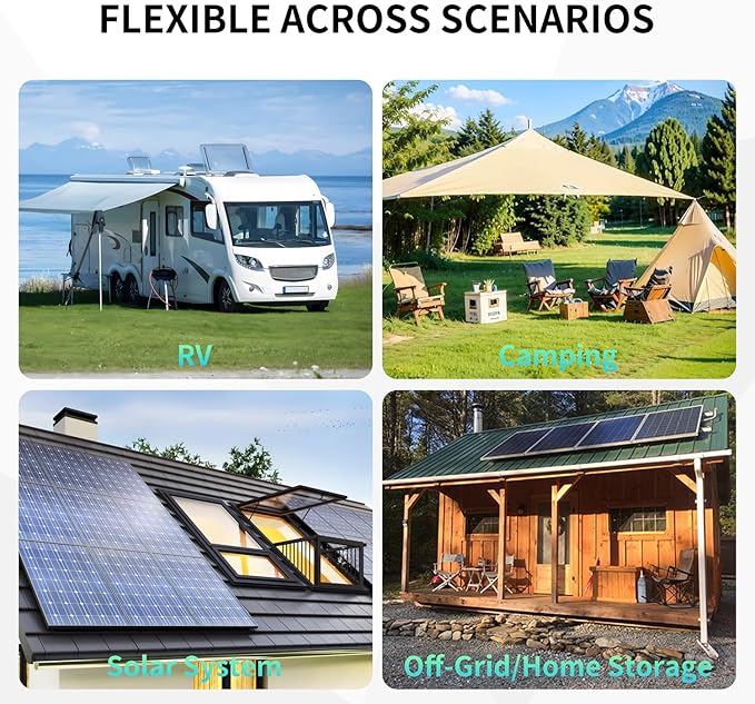 12V 100Ah LiFePO4 Lithium Battery, Built-in 100A BMS with Low-Temp Protection, 15000+ Deep Cycles & 1280Wh Energy for RV, Solar, Marine, Trolling Motor, Home Storage