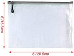 OAIMYY-20 PCS-6"x 8"-Mesh Zipper Pouch, Plastic Zip File Folders Puzzle Bags for Organizing,Office Supplies,Travel,Home Storage (Color)