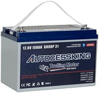 12V 100Ah Trolling Motor Bluetooth LiFePO4 Battery, 120A BMS Rechargeable BCI Group 31 Lithium Battery with Low-Temp Protection, Up to 15000 Cycles Perfect for Trolling Motor, RV, Solar