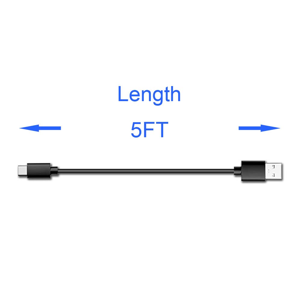 5ft USB-C to Type A Fast Charger Data Type C Cable for iPad Pro 12.9/11 2018 Galaxy Ultra S20+S10 S9 Note 10 Tab S4,MacBook Air,Google Pixel 3a 2 XL,LG,Sony Xperia XZ Charging Cable.