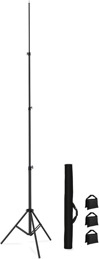 20FT/6M Tripod Stand - Heavy Duty Tripod Stand - Tall Tripods Air-Cushioned Telescoping Light Stand for Photography Overhead Shots, Sports(Aluminum Alloy)