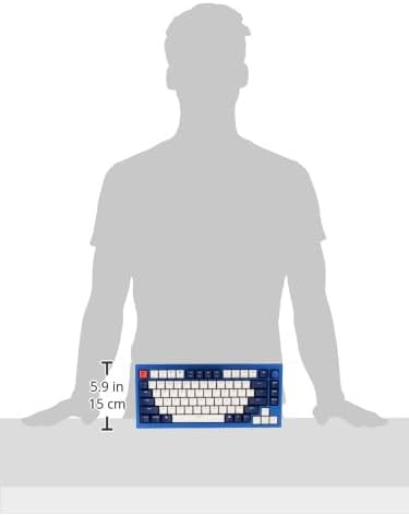 Keychron Q1 RGB Wired Custom Mechanical Keyboard, 75% Layout QMK/VIA Programmable Macro with Hot-swappable Gateron G Pro Blue Switch Double Gasket Compatible with Mac Windows Linux (Blue) -Version 2