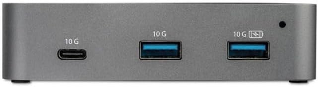 StarTech.com 3 Port USB C 3.2 Gen 2 Hub with Ethernet Adapter - 10Gbps USB Type C to 2x USB-A & 1x USB-C Ports - USB Hub w/ BC 1.2 Phone Fast Charging - Superspeed 10Gbps USB C Hub, TAA