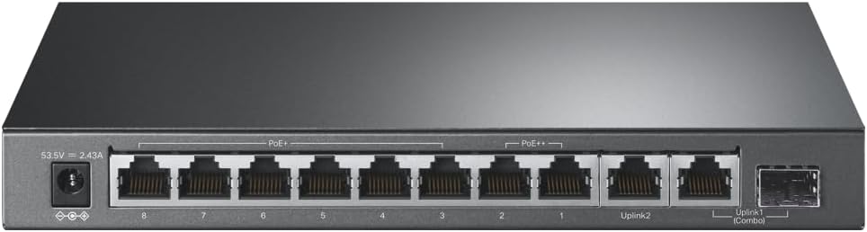 TP-Link TL-SG1210PP | 8 Port PoE Switch | 6 PoE+ and 2 PoE++ Ports @123W, w/ 2 Uplink Gigabit Ports + 1 Combo SFP Slot | Plug & Play | Priority, Extend & Isolation Mode | QoS, IGMP, PoE Auto Recovery