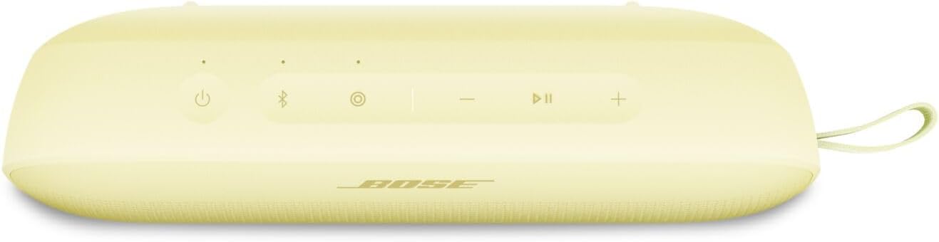 Bose SoundLink Flex Portable Bluetooth Speaker (2nd Gen), Portable Outdoor Speaker with Hi-Fi Audio, Up to 12 Hours Battery Life, Waterproof and Dustproof, Citrus Yellow - Limited Edition Color