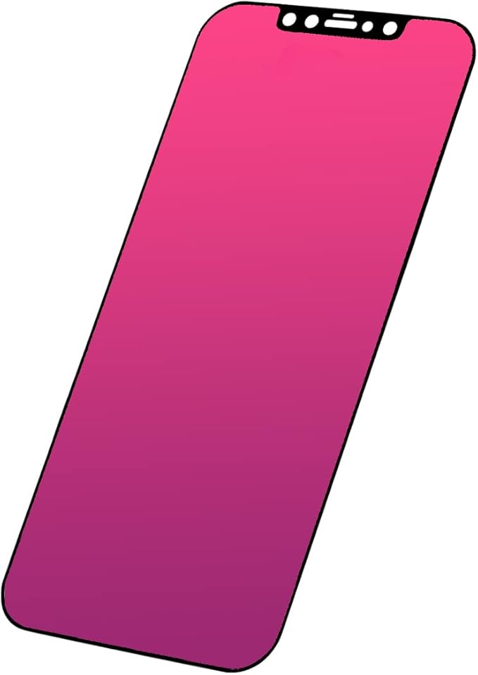 EGKimBa Privacy Screen Protector compatible with iPhone 12 Pro Max, 6.7 inch Gradient Colorful Electroplated Anti-Spy Anti-Blue Light Easy Installation Tempered Glass