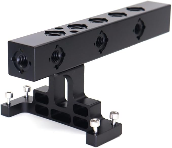 Lightweight Top Handle, Camera Top Handle Grip, Universal Handle with 5X 3/8'' Screw Adapters for DSLR Camera Rigs - Black