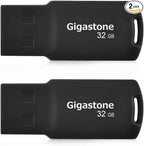 GIGASTONE V70 32GB 2-Pack USB 2.0 Flash Drive Thumb Drive Memory Stick Pen Drive Capless Design Pen Drive