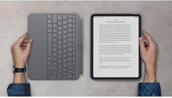 Logitech Combo Touch iPad 10th Gen Case, Detachable Keyboard, Large Precision Trackpad, Backlit Keyboard, Smart Connector - Oxford Gray