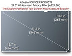 21.5 inch Computer Privacy Screen (16:9) - Black Security Shield - Desktop Monitor Protector - UV & Blue Light Filter by Akamai (21.5 inch Diagonally Measured, Black)