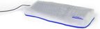 Keyboard Dust Cover, Covers Large Size PC Keyboards, Silky Smooth Antistatic Vinyl, Translucent Coconut Cream Color with Blue Trim, (20W x2H x9D)