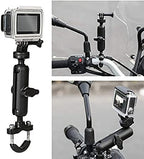 360° Rotating Sports Camera Bracket,Motorcycle Mount for Go Pro Hero10/9/8/max/7/6/5/4 Action Camera Moto Bike Handlebar Mount,U-Shaped Handlebar Bracket (U- Handlebars)