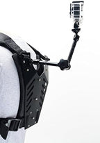 Medusa MED 100 Adjustable Body Vest for GoPro & DSLR with Friction Arm – Front & Back Camera Mounting Plates, Extra Accessories Support