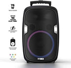 Altec Lansing SoundRover 75 Wireless Speaker 75W Bluetooth Speaker with a Long Lasting 10 Hour Battery, 50 Foot Range, Multi LED Party Modes, True Wireless Pairing, Bonus Microphone