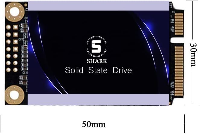 SSD MSATA 64GB Shark Speed Internal Solid State Drive High Performance Hard Drive for Desktop Laptop SATA III 6Gb/s Includes SSD (64GB, MSATA)