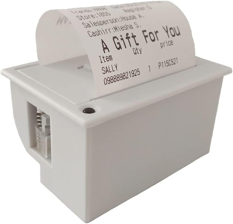 PRIMUZ Micro Thermal Printer Ticket Serial Port Printer Module Can Be Docked with Arduino/ESP32, Supporting Secondary Development TTL/RS232 White