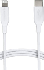 Amazon Basics USB - C to Lightning ABS Charger Cable, MFi Certified Charger for Apple iPhone 14 13 12 11 X Xs Pro, Pro Max, Plus, iPad, 6 foot, White