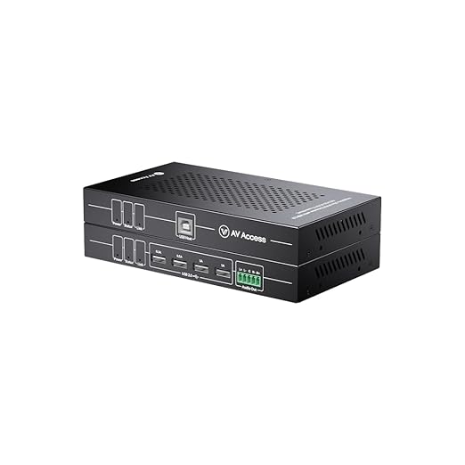 AV Access HDMI USB KVM Extender, 50m/164ft 4K 60Hz Over Cat5e/6/6a/7, Support 2K@144Hz, 1080P@240Hz, 4 Ports USB2.0, HDCP2.2, No Signal Loss and Latency, POC, Independent EDID Management (4KEX50-KVM)