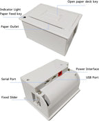 PRIMUZ Micro Thermal Printer Ticket Serial Port Printer Module Can Be Docked with Arduino/ESP32, Supporting Secondary Development TTL/RS232 White