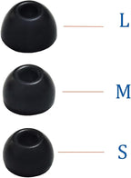 Silicone Ear Tips for Beats Studio Buds Tips Replacement Ear Earbuds Tips for Beats Studio Buds+/Fit Pro/Solo Buds Earbuds 6 Pairs LMS Black