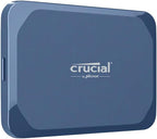 Crucial X10 8TB Portable SSD, Up to 2,100MB/s, USB 3.2 USB-C, External Solid State Drive, Compatible with Windows, Mac & Android, Durable Storage for Games, Photos & Files, Blue - CT8000X10SSD9-02