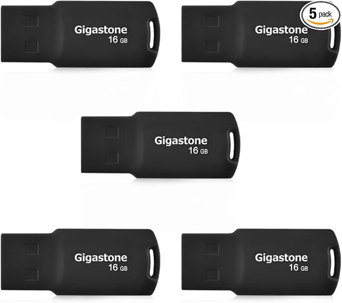 GIGASTONE V70 16GB 5-Pack USB 2.0 Flash Drive Thumb Drive Memory Stick Pen Drive Capless Design Pen Drive