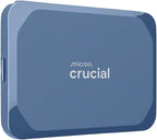 Crucial X10 6TB Portable SSD, Up to 2,100MB/s, USB 3.2 USB-C, External Solid State Drive, Compatible with Windows, Mac & Android, Durable Storage for Games, Photos & Files, Blue - CT6000X10SSD9-02