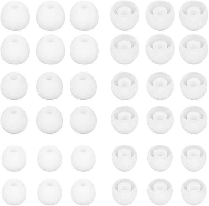 18 Pairs Silicone Ear Tips Replacement Earbud Tips for in- Ear Headphones Ear Covers (Inner Hole from 3.8mm-5.5mm Earphones) Earbud Replacement Tips Ear Bud Rubber Tips S M L