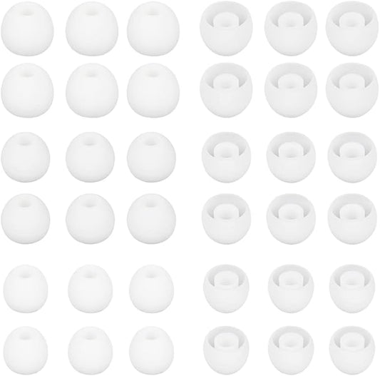 18 Pairs Silicone Ear Tips Replacement Earbud Tips for in- Ear Headphones Ear Covers (Inner Hole from 3.8mm-5.5mm Earphones) Earbud Replacement Tips Ear Bud Rubber Tips S M L