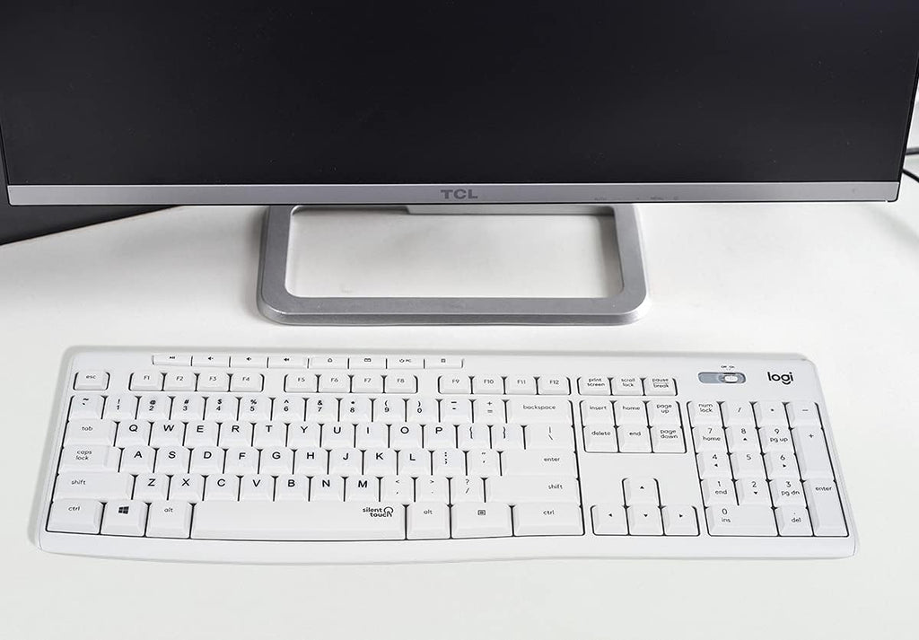 (2PCS Pack) English Keyboard Stickers, Universal Keyboard Replacement Letters English White Background with Black Lettering for Laptops Computer, Matte Keyboard Alphabet Stickers -White