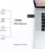TOPESEL 128GB Flash Drive 3 Pack, USB 3.0 Thumb Drives High Speed Memory Stick Jump Drive Zip Drive for Data Storage and Backup (Three Mixed Colors: Red Blue Cyan)